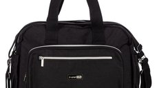 Geanta pentru scutece FreeON Style, impermbeabila, cu multiple buzunare, 39x32x18 cm, Black