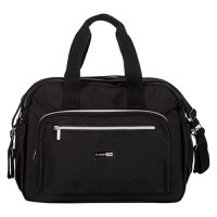 Geanta pentru scutece FreeON Style, impermbeabila, cu multiple buzunare, 39x32x18 cm, Black - 1