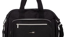 Geanta pentru scutece FreeON Style, impermbeabila, cu multiple buzunare, 39x32x18 cm, Black