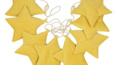 Ghirlanda catifea stelute, Little Amy, Galben, 200 cm