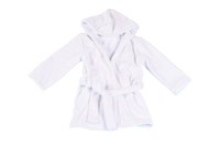 Halat de baie cu gluga frotir bumbac alb 18-24 luni + manusa - 2