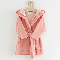 Halat de baie New Baby pentru copii marime 104110 din bumbac pink - 4