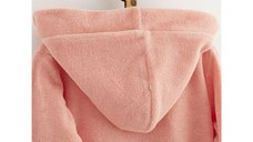 Halat de baie New Baby pentru copii marime 104110 din bumbac pink