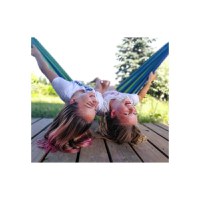 Hamac pentru 2 persoane, 150x200 cm, tija din lemn, maxim 200 kg, husa depozitare, verdealbastru - 7