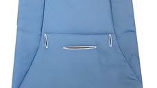 Husa de bumbac pentru carucior Uni albastra