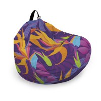 Husa fotoliu Puf Bean Bag tip Para L fara umplutura jungle night - 6