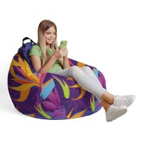 Husa fotoliu Puf Bean Bag tip Para L fara umplutura jungle night - 4