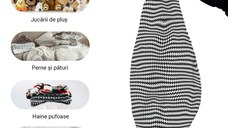 Husa fotoliu Puf Bean Bag tip Para L fara umplutura scandinavian black