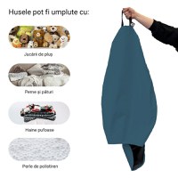 Husa fotoliu Puf Bean Bag tip Para XL Chroma fara umplutura dark blue - 6