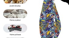 Husa fotoliu Puf Bean Bag tip Para XL fara umplutura Graffiti Sport