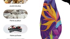 Husa fotoliu Puf Bean Bag tip Para XL fara umplutura jungle night