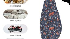 Husa fotoliu Puf Bean Bag tip Para XL fara umplutura prietenii padurii