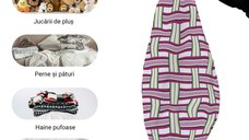 Husa fotoliu Puf Bean Bag tip Para XL fara umplutura raspberry and kiwi