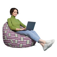 Husa fotoliu Puf Bean Bag tip Para XL fara umplutura raspberry and kiwi - 4