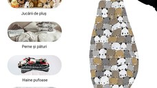 Husa fotoliu Puf Bean Bag tip Para XL fara umplutura ursuleti maro