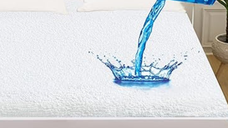 Husa impermeabila pentru saltea Homibon Alb 100x200+30 cm, anti acarieni, lavabila la masina, bumbac cu membrana TPU