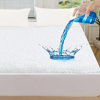 Husa impermeabila pentru saltea Homibon Alb 100x200+30 cm, anti acarieni, lavabila la masina, bumbac cu membrana TPU - 1