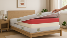 Husa pentru saltea Somnart Aloe Vera matlasata, detasabila, cu fermoar 4 laturi 120 x 200  x 25 cm