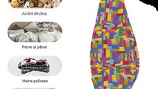 Husa Updeco pentru Fotoliu Puf Bean Bag Tip Para L - Fara Umplutura Lego Tetris