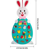 Iepuras din fetru cu 19 decoratiuni 95x47 cm Bambinice BN049 - 3