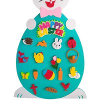 Iepuras din fetru cu 19 decoratiuni 95x47 cm Bambinice BN049 - 7