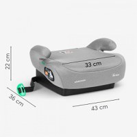 Inaltator auto KikkaBoo i-Go i-Size Brown 125-150 cm, sezut confortabil, centura de ghidaj, fixare cu centura masinii, husa detasabila, certificat R12903 de catre TUV SUD - 3