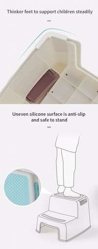 Inaltator Little Mom PURPLE cu doua trepte, suprafata antiderapanta, portabil, ergonomic, margini rotunjite, varsta recomandata 1-6 ani - 4