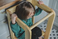 Inaltator multifunctional ajutor de bucatarie MeowBaby lemn natural - 6