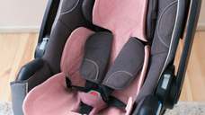 Insert respirabil din in BabyLy pentru scoica auto, design 3D, Powder Pink