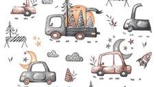 Insertie pentru landou MimiNu din plasa 3D Cars Grey