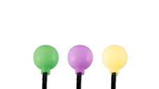 Instalatie 50 led-uri multicolore, ornament glob, 4.9 m, interiorexterior