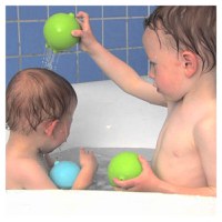 Jucarie de baie Mingiuta senzoriala cu apa Plui Rainball verde - 1