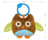 Jucarie din plus pentru agatat, cu clopotel Happy Owl Brown - 1