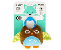 Jucarie din plus pentru agatat, cu clopotel Happy Owl Brown - 4
