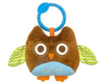 Jucarie din plus pentru agatat, cu clopotel Happy Owl Brown - 5