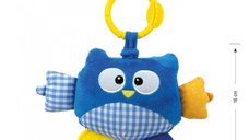 Jucarie din plus pentru agatat, fosnaie si vibreaza Cutie Owl Blue