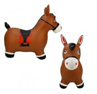 Jucarie gonflabila pentru copii Malplay Brown Horse, din cauciuc rezistent cu pompa inclusa, dimensiune 55 x 48 x 27 cm - 6