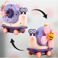 Jucarie interactiva pentru copii Malplay Funny Snail, fixare cu ventuza, dimensiune 16.5 x 12.5 x 8 cm - 10