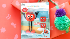 Jucarie senzoriala luminoasa de baie Sammy Glo Pal rosu