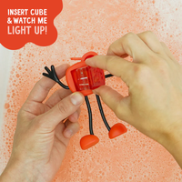 Jucarie senzoriala luminoasa de baie Sammy Glo Pal rosu - 6