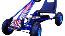 Kart cu pedale Gokart 3-7 ani roti gonflabile G1 R-Sport albastru