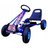 Kart cu pedale Gokart 3-7 ani roti gonflabile G1 R-Sport albastru - 1