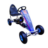 Kart cu pedale Gokart 4-10 ani roti gonflabile G5 R-Sport albastru - 1