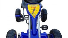 Kart cu pedale pentru copii A05 Kidscare albastru 3-6 ani roti gonflabile