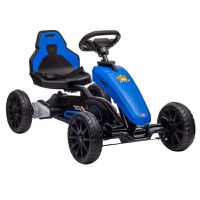 Kart electric pentru copii Nichiduta Speed Blue, 12V 45W, roti silenioase din spuma EVA, structura metalica, slow start, pornire la buton, pedala unica pentru acceleratiefrana, scaun reglabil, dimensiune 100 x 58 x 58.5 cm - 5