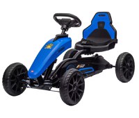 Kart electric pentru copii Nichiduta Speed Blue, 12V 45W, roti silenioase din spuma EVA, structura metalica, slow start, pornire la buton, pedala unica pentru acceleratiefrana, scaun reglabil, dimensiune 100 x 58 x 58.5 cm - 3