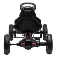 Kart pentru copii Nichiduta Speed Yellow, structura metalica, cu pedale si roti silentioase din spuma EVA, scaun reglabil, frana de mana pe rotile din spate, greutate maxima admisa 30 kg, dimensiune 100 x 58 x 58.5 cm - 4