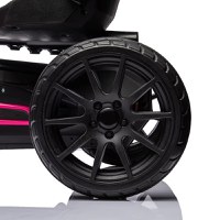 Kart pentru copii Nichiduta Speed Yellow, structura metalica, cu pedale si roti silentioase din spuma EVA, scaun reglabil, frana de mana pe rotile din spate, greutate maxima admisa 30 kg, dimensiune 100 x 58 x 58.5 cm - 6