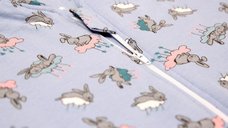Kidsdecor Bunny Blue, sac de dormit cu picioruse, 1 tog, 70 cm