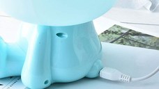 Lampa de veghe pentru copii Iepuras Albastru 23 cm